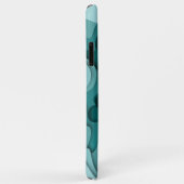 Elegant Unieke Turquoise Ombre Wave Illustratie Case-Mate iPhone Case (Achterkant/rechts)