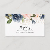 Elegant Unieke Winter Bloemen Huwelijk Gift Regist Informatiekaartje (Voorkant)