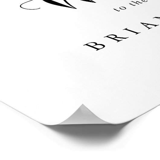 Elegant Unieke Winter Floral Weddenschap Welkomstt Poster (Hoek)