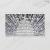 Elegant Unique Design Peacock Wit Zwart en Logo Visitekaartje (Achterkant)