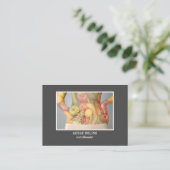 Elegant Unique Gray Nutritionist Diet Health Visitekaartje (Staand voorkant)