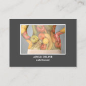 Elegant Unique Gray Nutritionist Diet Health Visitekaartje (Voorkant)