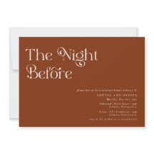 Elegant Unique Typography Rehearsal Dinner Invitat