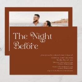 Elegant Unique Typography Rehearsal Dinner Invitat Kaart