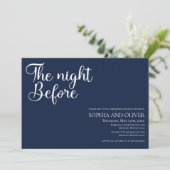 Elegant Unique Typography Rehearsal Dinner Kaart (Staand voorkant)