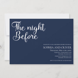 Elegant Unique Typography Rehearsal Dinner Kaart