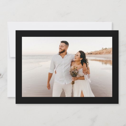 Elegant Unique Typography Rehearsal Dinner Kaart (Achterkant)