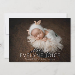 Elegant Unisex Foto Collage Newborn Baby Aankondiging