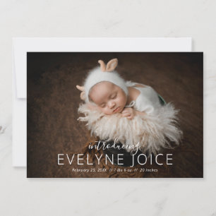 Elegant Unisex Foto Collage Newborn Baby Aankondiging