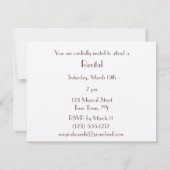 Elegant  Unisex Music Overweging Uitnodigingen (Achterkant)