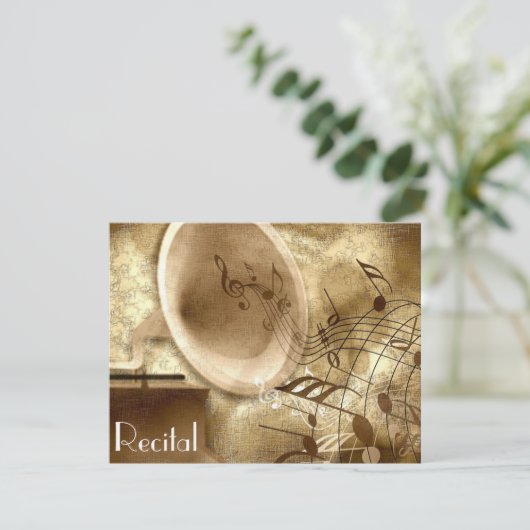 Elegant  Unisex Music Overweging Uitnodigingen (Staand voorkant)