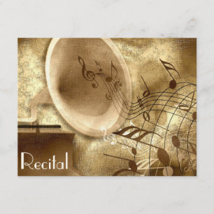 Elegant  Unisex Music Overweging Uitnodigingen