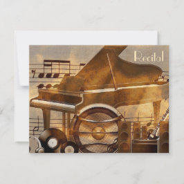 Elegant  Unisex Muziek Overweguitnodigingen Kaart