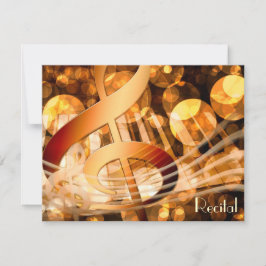 Elegant  Unisex Muziek Overweguitnodigingen Kaart