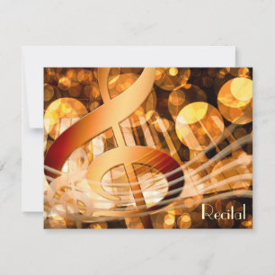 Elegant  Unisex Muziek Overweguitnodigingen Kaart