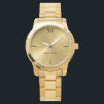 Elegant Unisex overmaats Gold Bracelet wa Horloge<br><div class="desc">Elegant Unisex oversize Gold Bracelet eWatch</div>