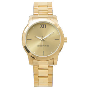 Elegant Unisex overmaats Gold Bracelet wa Horloge
