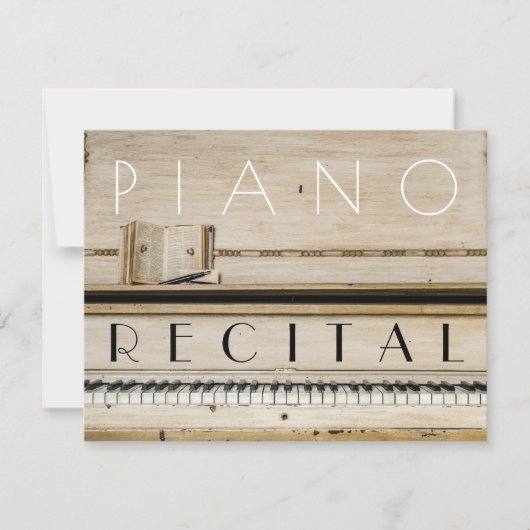Elegant Unisex Piano Overweging Uitnodigingen (Voorkant)