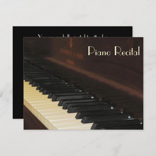 Elegant  Unisex Piano Overweging Uitnodigingen (Voorkant / Achterkant)