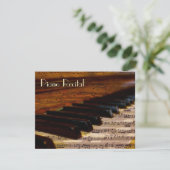 Elegant  Unisex Piano Overweging Uitnodigingen (Staand voorkant)