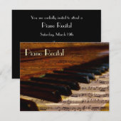 Elegant  Unisex Piano Overweging Uitnodigingen (Voorkant / Achterkant)