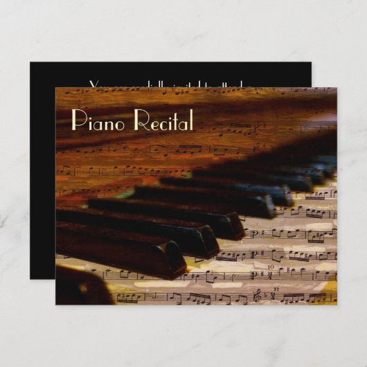 Elegant Unisex Piano Overweging Uitnodigingen (Voorkant / Achterkant)