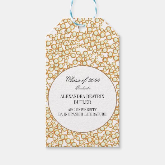 Elegant University Master's Afstudeerder Graduatio Cadeaulabel (Voorkant)