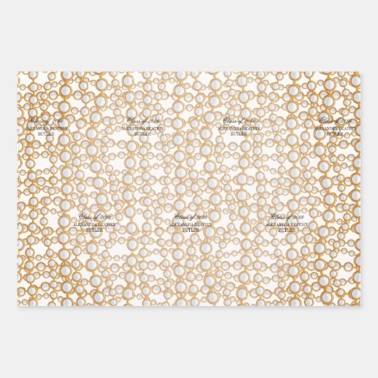 Elegant University Master's Afstudeerder Graduatio Inpakpapier Vel (Voorkant 3)