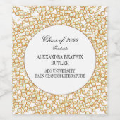 Elegant University Master's Afstudeerder Graduatio Wijn Etiket (Enkel label)