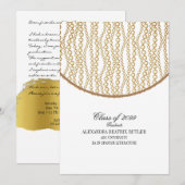 Elegant University Master's Grad Graduation Party Kaart (Voorkant / Achterkant)