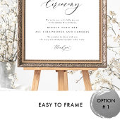 Elegant Unplugged Ceremony Vertical Wedding Sign Poster