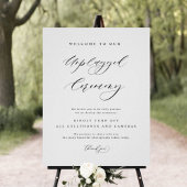 Elegant unplugged Ceremony Weddenschap Vertical Si Poster