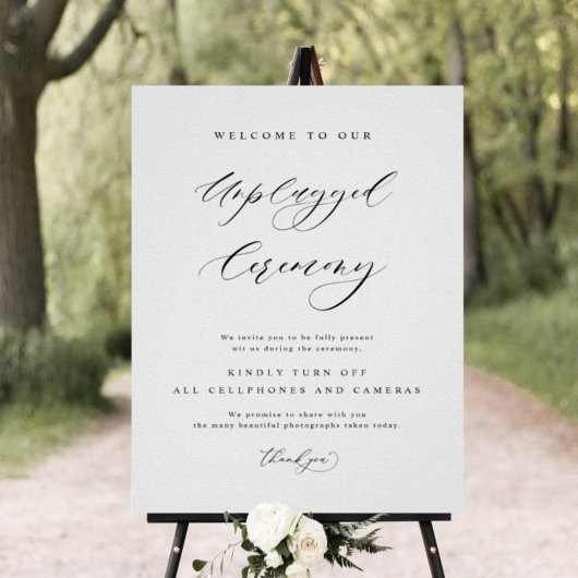Elegant unplugged Ceremony Weddenschap Vertical Si Poster