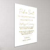 Elegant Unplugged Ceremony Weddenschap Welkomsttek Folie Afdrukken (Laagn)