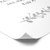 Elegant Unplugged Wedding Ceremony Sign Poster (Hoek)