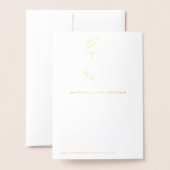 Elegant Unto ons Een kind is gouden kerst geboren Folie Kaarten (Met envelop)