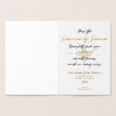 Elegant Unto ons Een kind is gouden kerst geboren Folie Kaarten (Binnen)