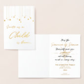 Elegant Unto ons Een kind is gouden kerst geboren Folie Kaarten (Display)