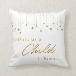 Elegant Unto US Child is geboren Gold White met Ke Kussen
