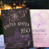 Elegant US 250 Years Firework Purple Capitol Hill  Kaart