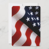 Elegant USA Flag Gold Wedding Custom Invite Kaart (Achterkant)