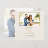 Elegant uw foto geheugen bruiloft uitnodiging (Voorkant / Achterkant)
