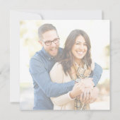 Elegant uw foto geheugen bruiloft uitnodiging (Achterkant)