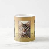 Elegant uw kattekatfoto's Gold Mok (Center)