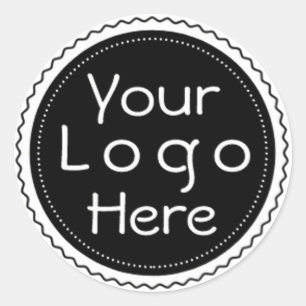 Elegant Uw Logo hier Klassieke Ronde Sticker