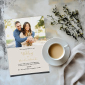Elegant uw romantische foto bruiloft uitnodiging