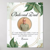 Elegant vader van de Bride Dank u Gift Idea Poster (Voorkant)