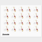 Elegant vakantie cocktail party ronde sticker (Vel)