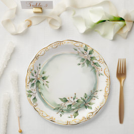 Elegant vakantie dineren papieren bordje