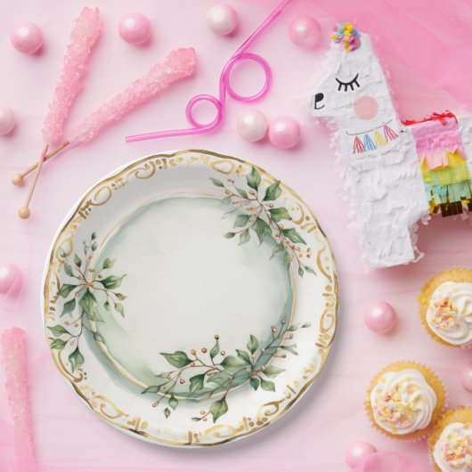 Elegant vakantie dineren papieren bordje (Feest)